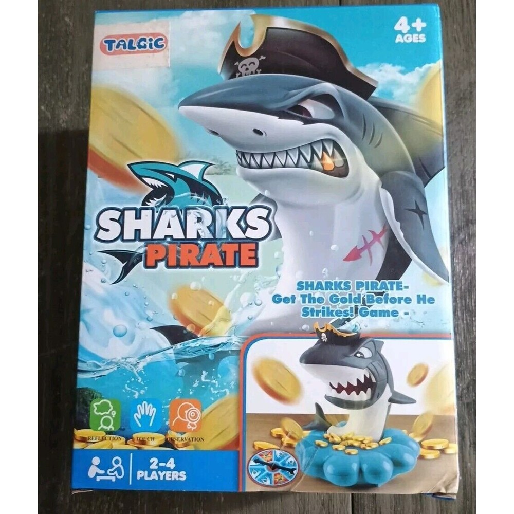 Sharks Pirate Get The Gold! Game 2-4 Players Ages 4+